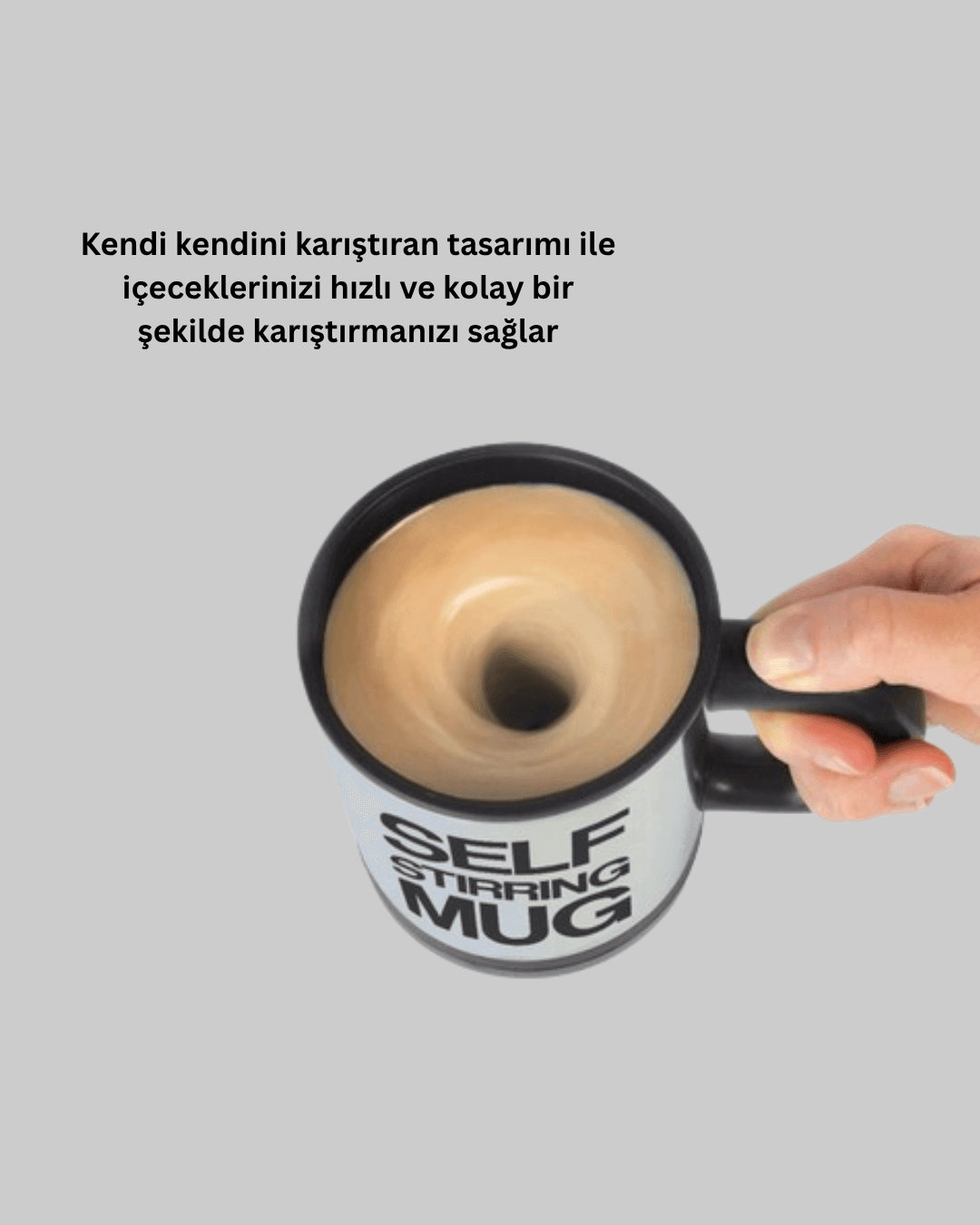 Paslanmaz Çelik Kendi Kendini Karıştıran Akıllı Kupa – Isı Yalıtımlı 4