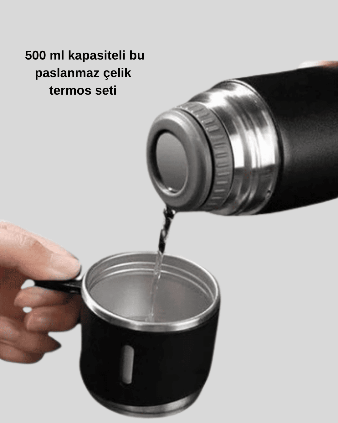 500 ml Vakumlu Termos – Çift Kat Paslanmaz Çelik, Sızdırmaz Kapağıyla Sıcak ve Soğuk İçeceklere Özel 4