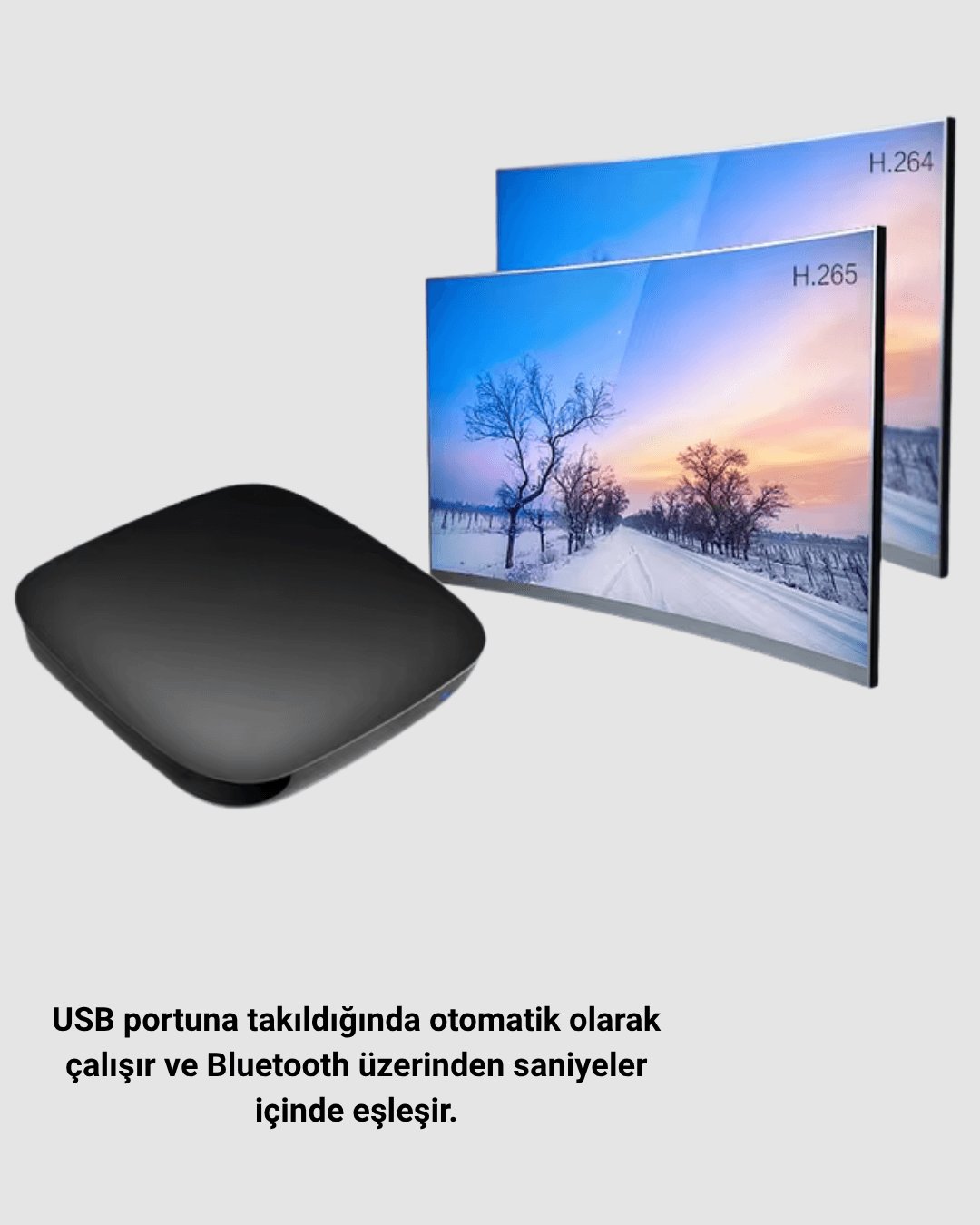 Android Auto Kablosuz Adaptör Bluetooth 5.0 ve 5.8GHz WiFi Destekli 4