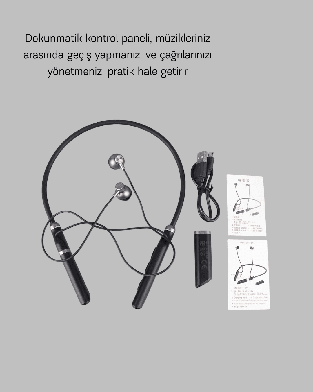 Bluetooth 5.0 ANC Kulaklık – Dokunmatik Kontrol, Kristal Netliğinde Mikrofonlu 4
