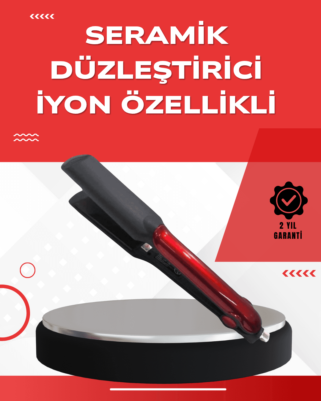 160°–220° Isı Ayarlı Saç Düzleştirici – Seyahat Tipi Hafif Model