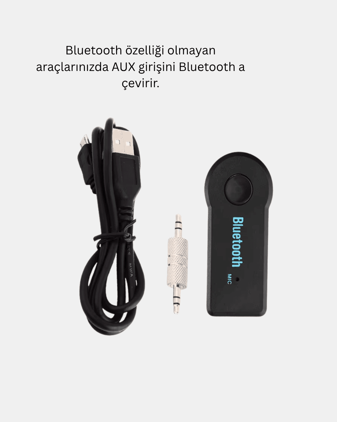 Bluetooth Araç Kiti AUX MP3 Çalar Kablosuz Eller Serbest Cihaz 4