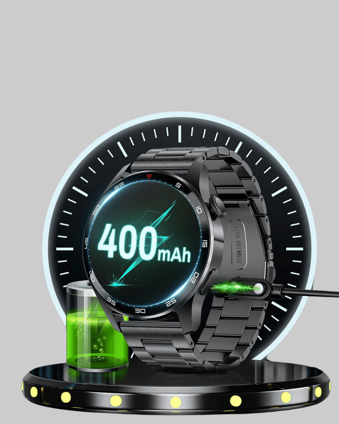 100mAh Şarjlı Akıllı Saat – Mesaj Bildirimi, Müzik Kontrolü ve Ergonomik Tasarım 4
