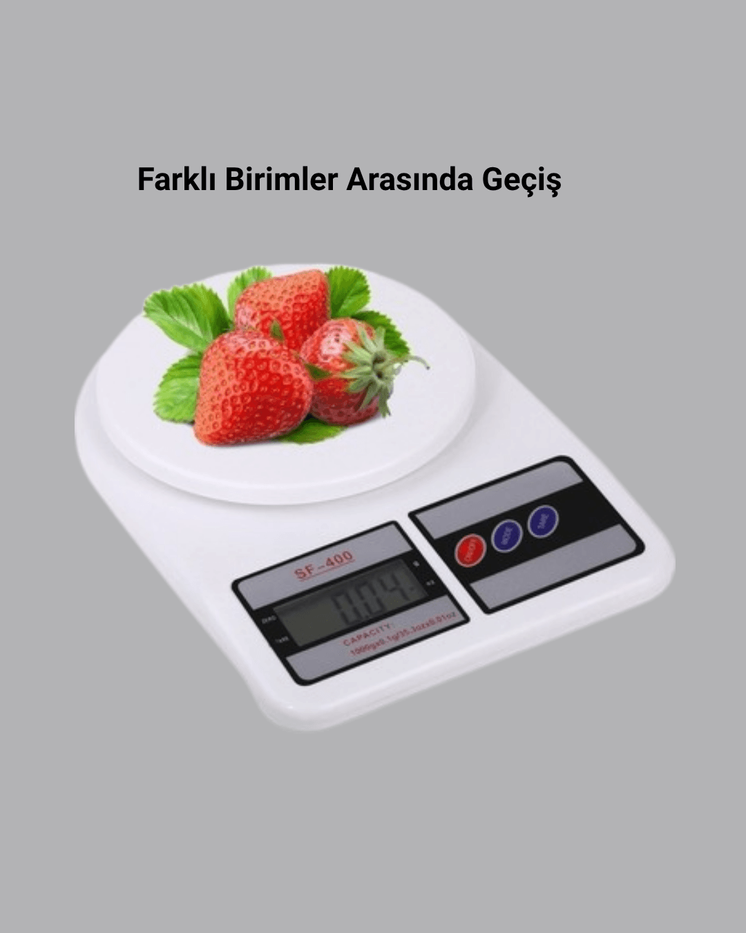 LCD Ekranlı Hassas Dijital Mutfak Terazisi – 5kg Kapasite, 1g Hassasiyet 5
