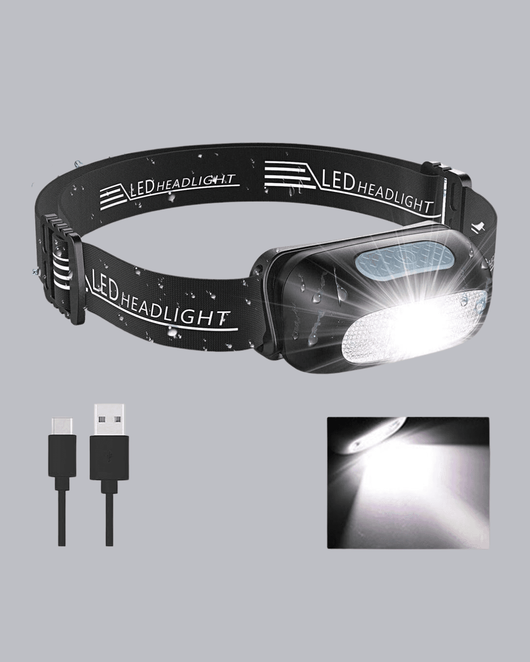 Gece Balıkçılığı İçin Ultra Parlak Şarjlı Kafa Lambası | 4 Işık Modu + USB Şarj 5
