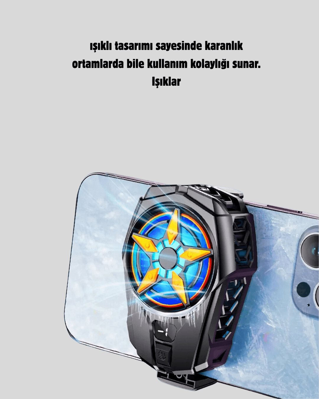Oyun Telefonu Soğutucu Fan – Sessiz Kompakt Mobil Soğutma Cihazı Fişli 5