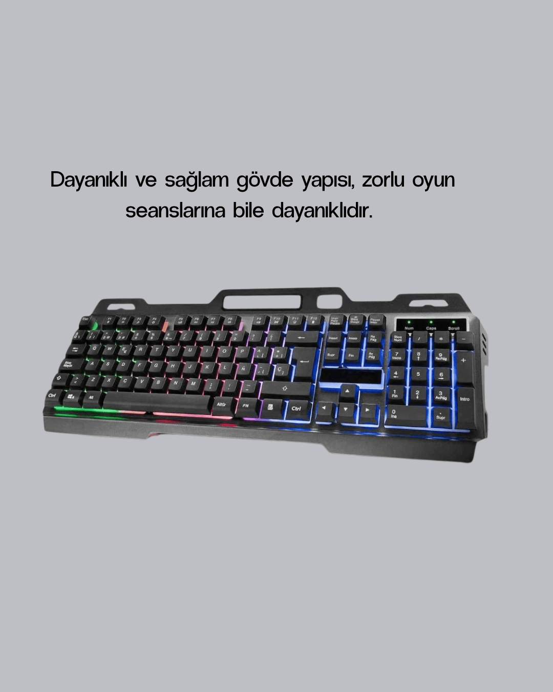 RGB Aydınlatmalı Klavye Mouse Seti – USB Bağlantılı, Türkçe Q, Ayarlanabilir DPI, Ergonomik Yapı 5