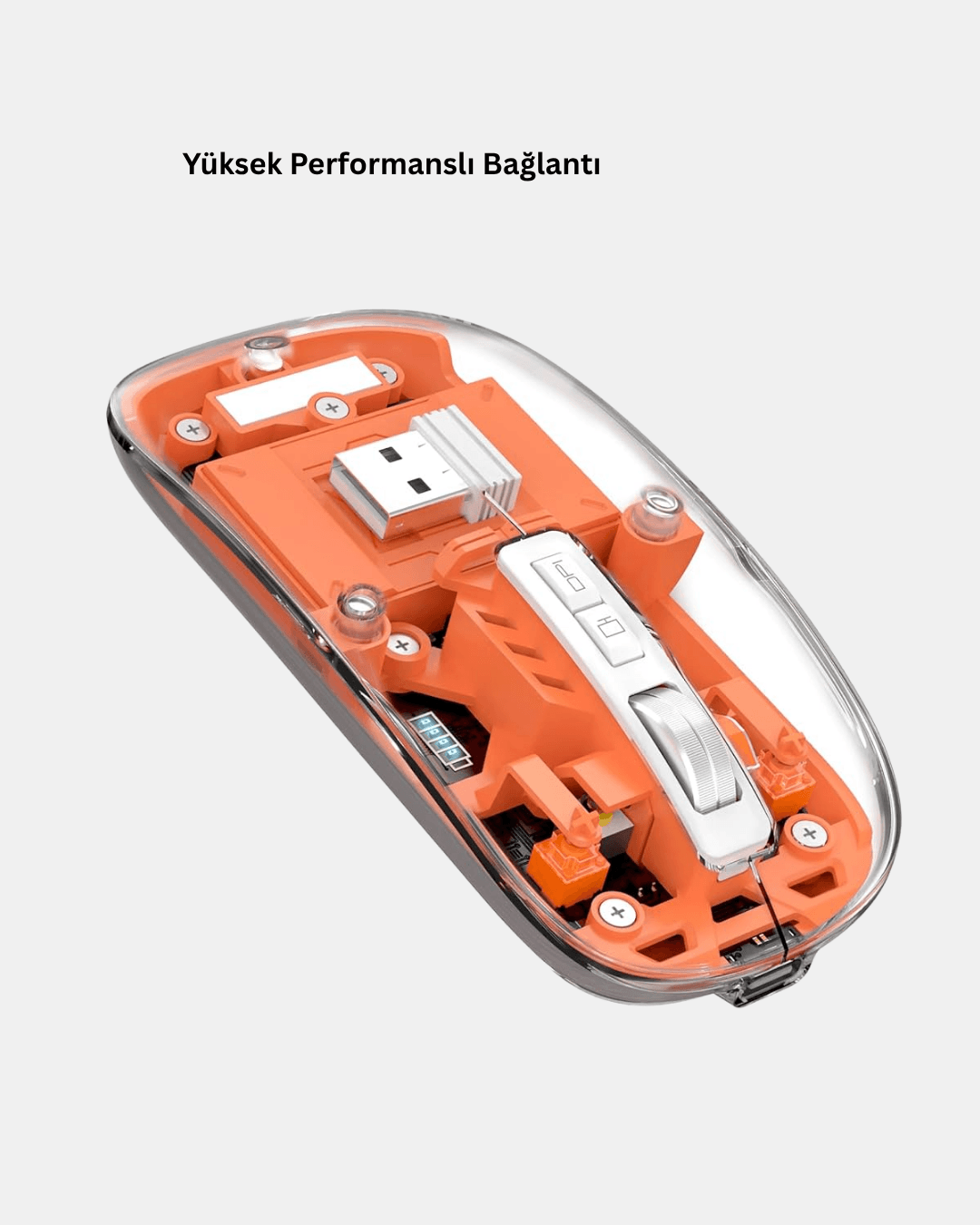 Bluetooth 5.0 & 2.4GHz Kablosuz Fare – 3 Cihaz Bağlantılı, Hızlı Geçiş, USB Alıcılı 5