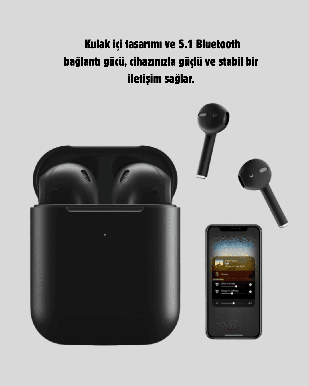 Tws Pro 5 Bluetooth 5.1 Kablosuz Kulaklık – 3D HD Ses, Gürültü Engelleme, Şarj Kutulu 5