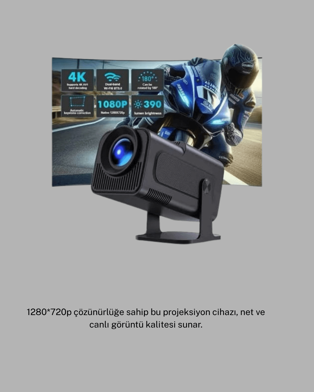 Android Projeksiyon Game Box – 1280x720p HD Çözünürlük, Bluetooth,HDMI ve USB Girişli 5