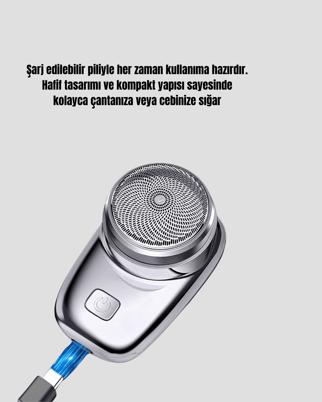 Mini Tıraş Makinesi – Taşınabilir, Şarjlı, Hassas Kesim, Modern ve Dayanıklı Tasarım 5