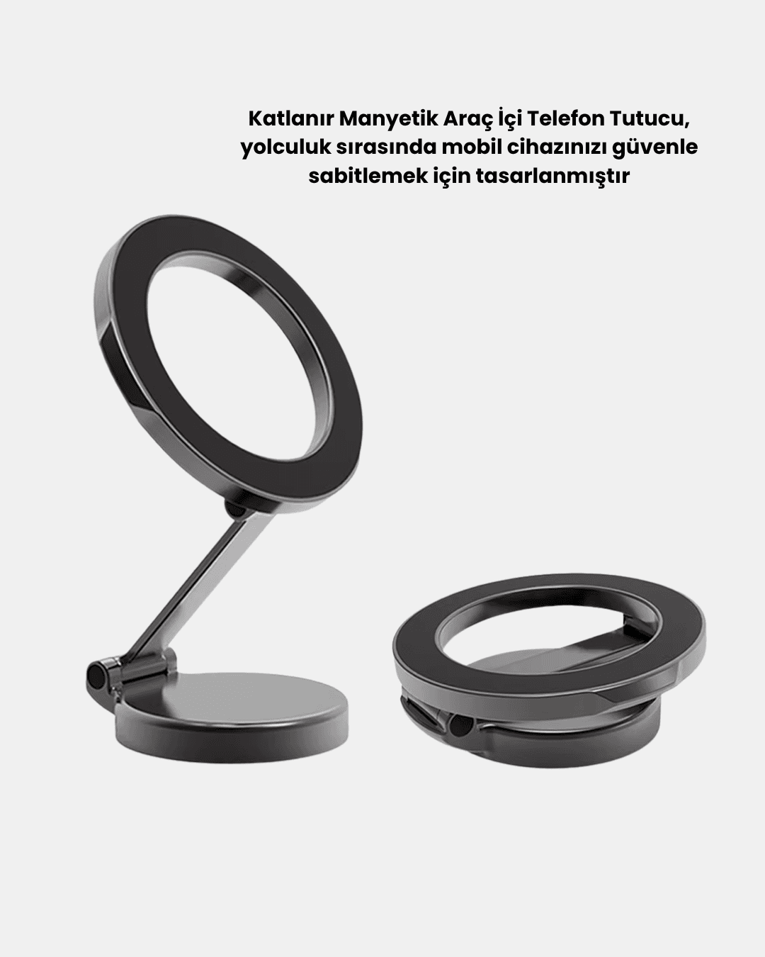 Katlanır Manyetik Araç İçi Telefon Tutucu – 360° Dönebilen, MagSafe Uyumlu, Güçlü Mıknatıslı Tasarım 5