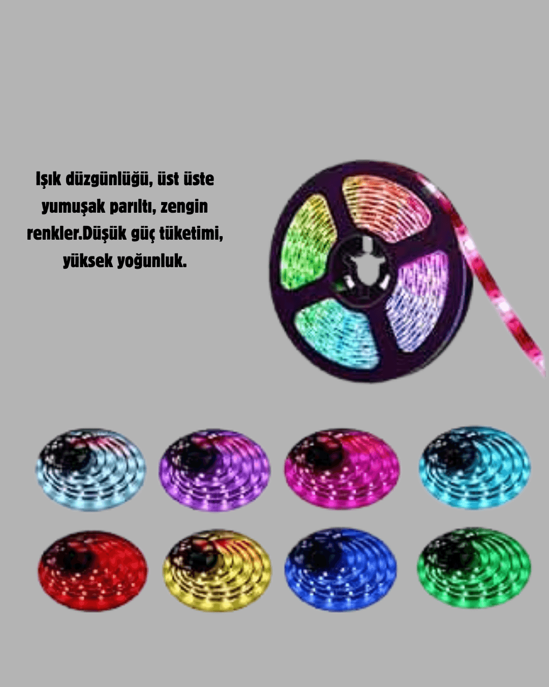 RGB Smart Şerit LED – TV Arkası ve Dekoratif Alanlar İçin Işık Şeridi 5