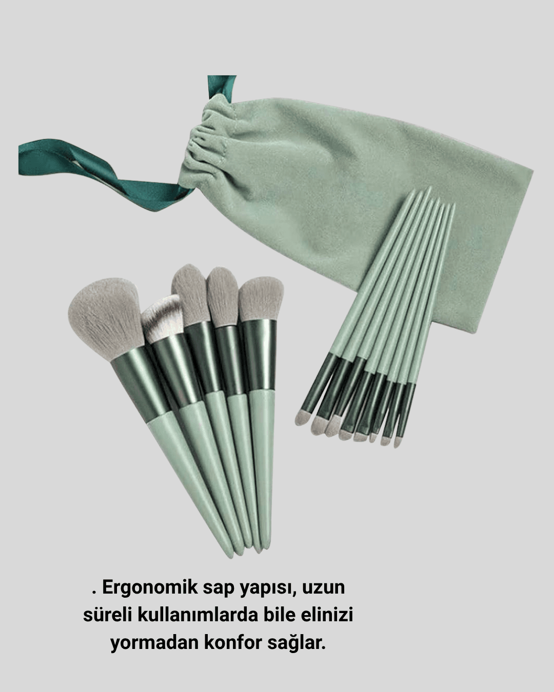 13 Parça Makyaj Fırça Seti – Ergonomik, Dökülme Yapmayan, Taşınabilir 5
