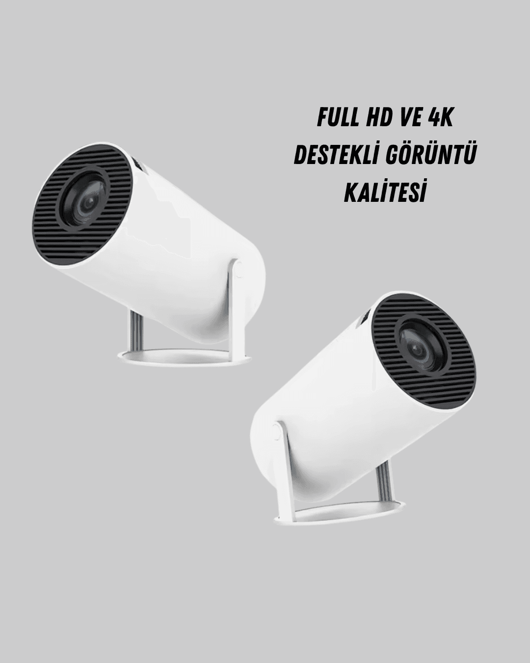 Full HD 4K Destekli Akıllı Projeksiyon – 130 inç Ekran, Uzun Ömürlü Ampul ve Çoklu Giriş 4