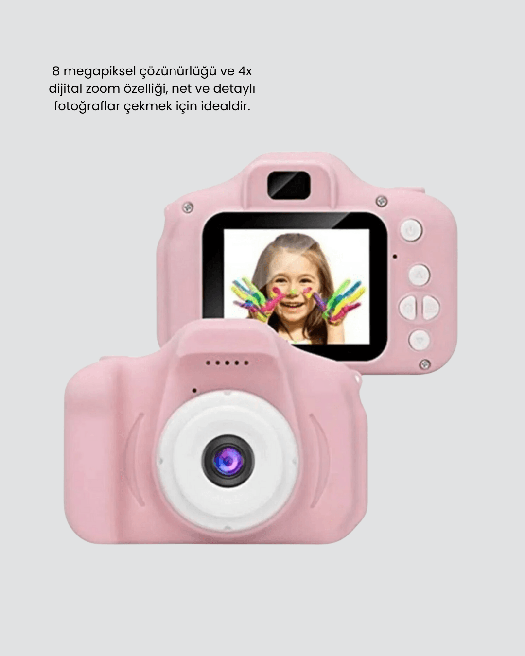 Çocuklar İçin Mini Dijital Kamera – 1080p HD, 2.0 İnç Ekran, Komik Filtreli ve Şarjlı 5