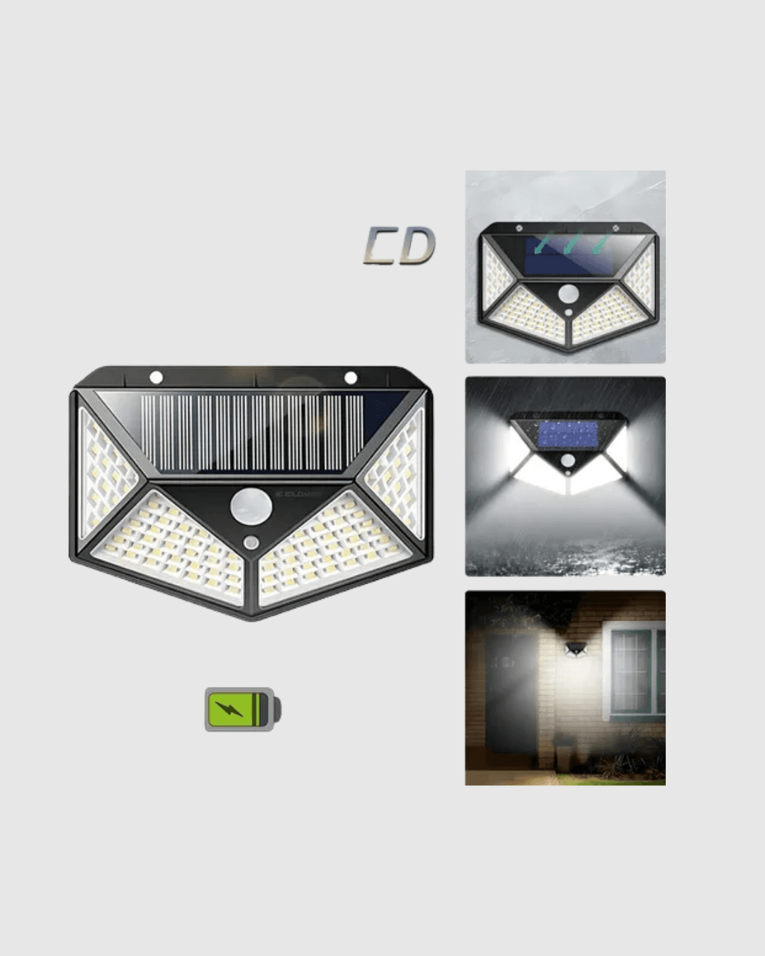 Solar Güçlü 100 LED Bahçe Lambası – Enerji Tasarruflu, Suya Dayanıklı ve Geniş Açılı Işık 6