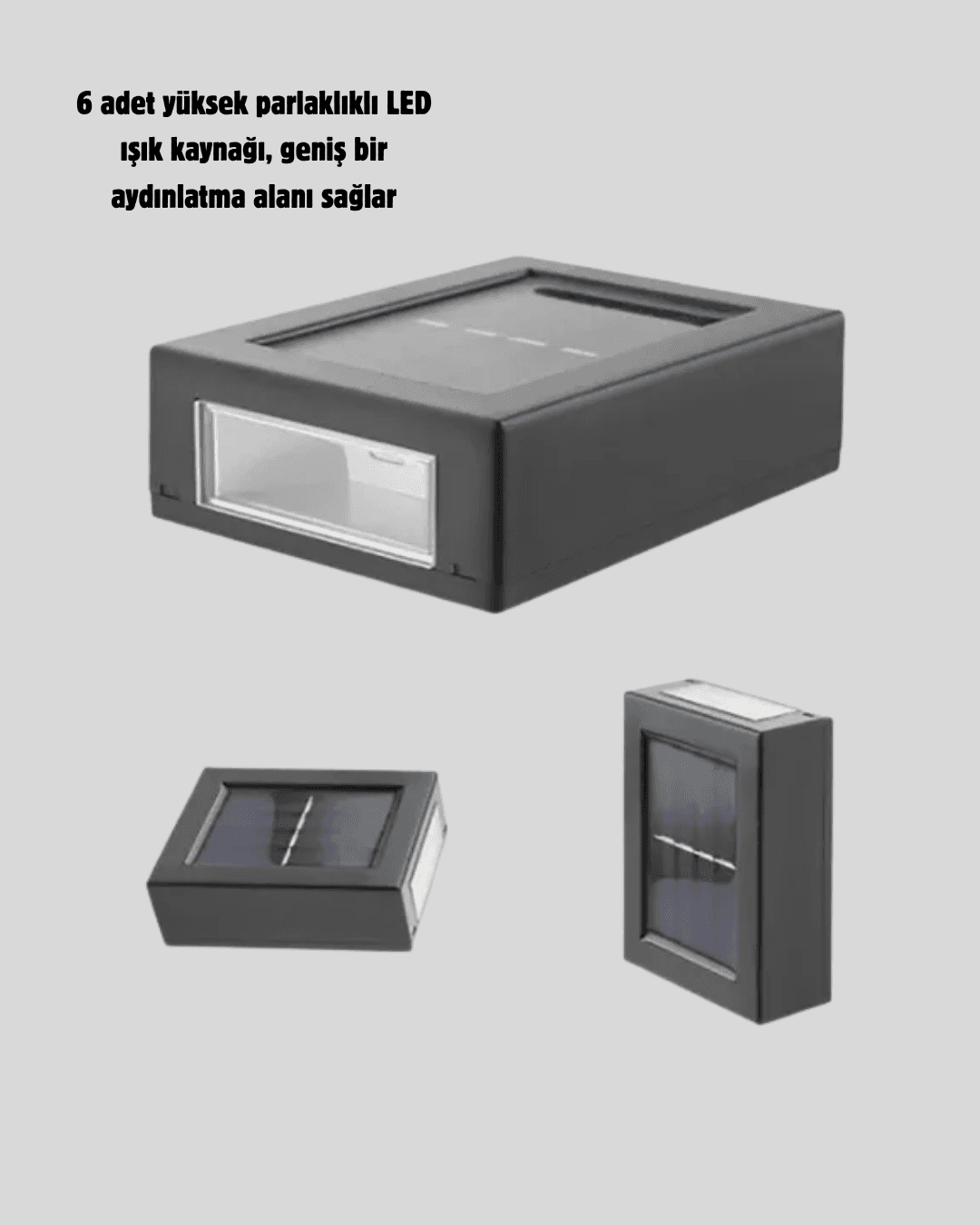 Güneş Enerjili 6 LED Solar Lamba – Fotoselli, Su Geçirmez ve Çevre Dostu Bahçe Işığı 6