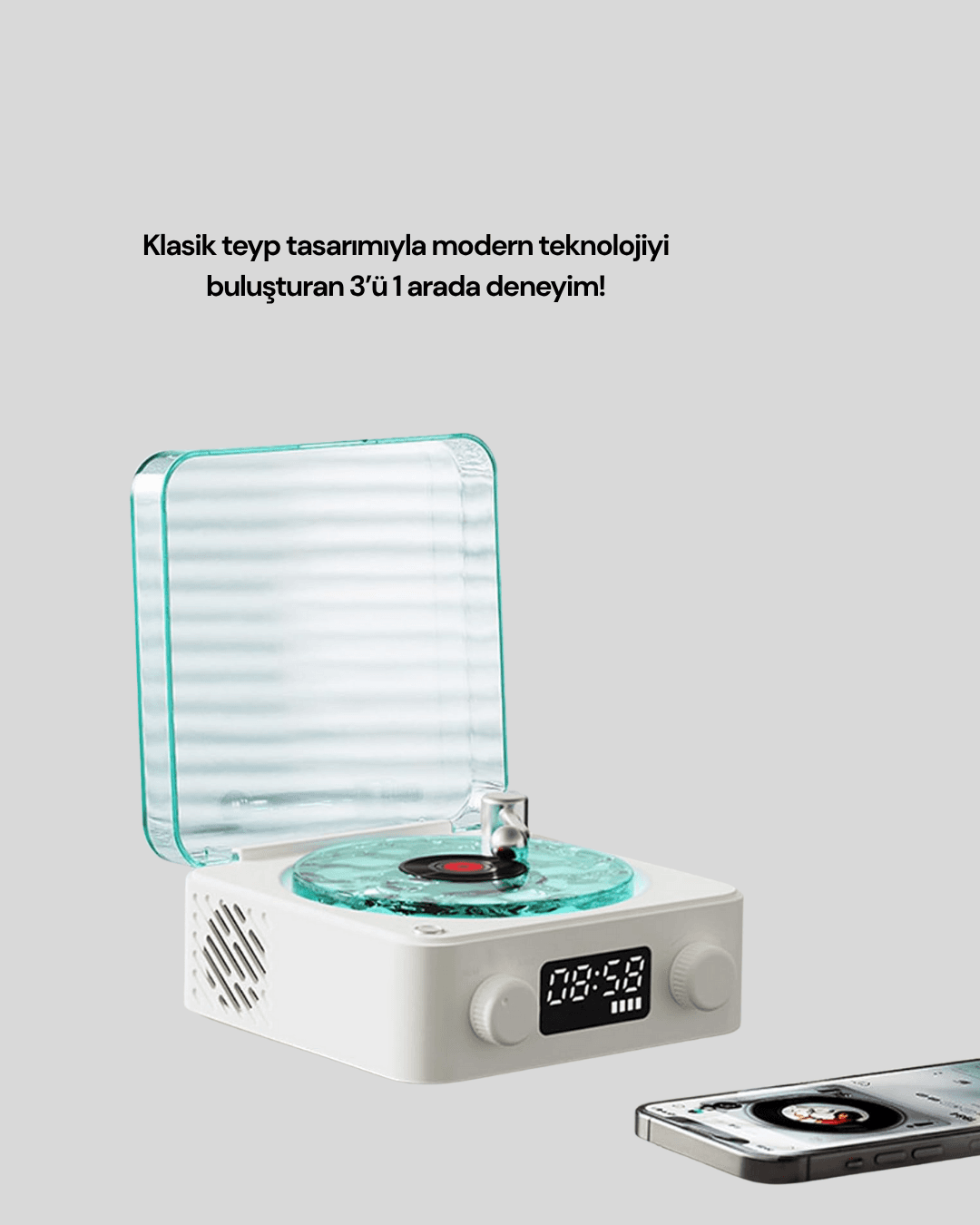 Kablosuz Bluetooth Hoparlör MAVİ 3