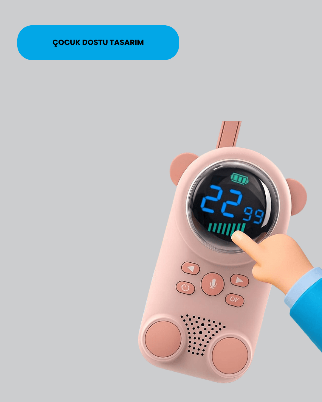 LCD Ekranlı Bebek m2 Telsizi 3