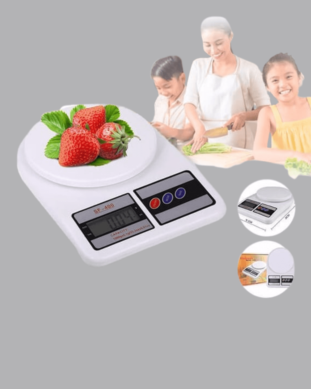 LCD Ekranlı Hassas Dijital Mutfak Terazisi – 5kg Kapasite, 1g Hassasiyet 6