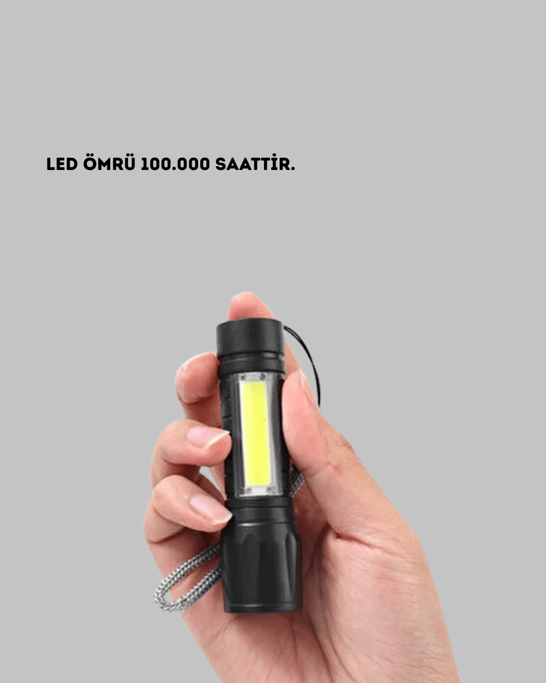Profesyonel 4 Modlu Şarjlı El Feneri | 1300 mAh Batarya | Cree LED Teknolojisi 6