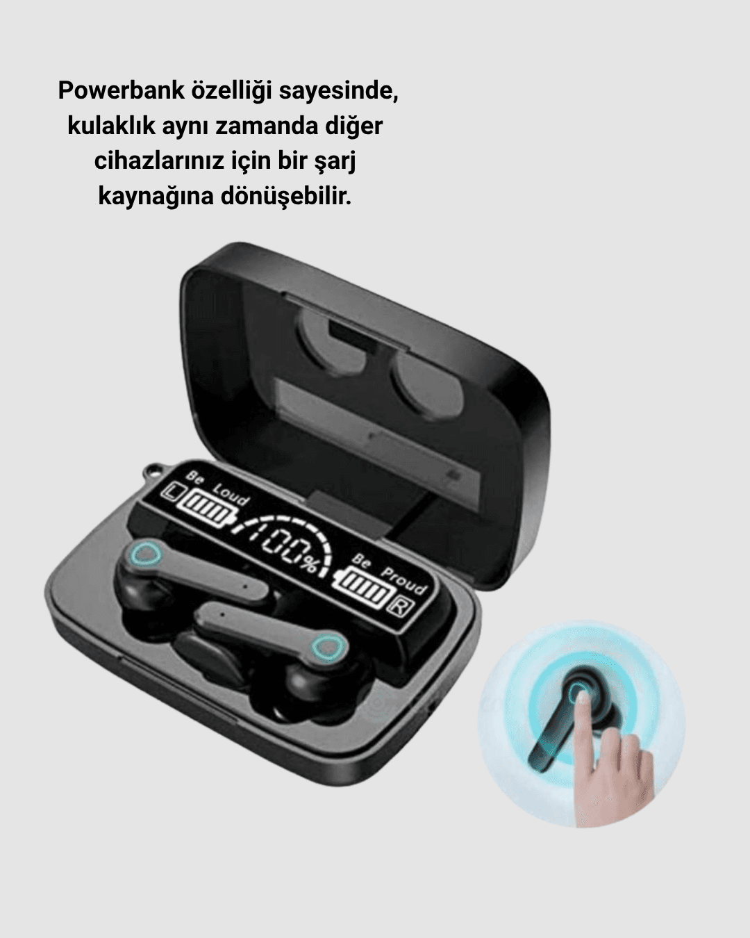 Bluetooth Kulaklık – Powerbank Özellikli, Oyun Modlu, Uzun Ömürlü ve Şarj Kutulu 6