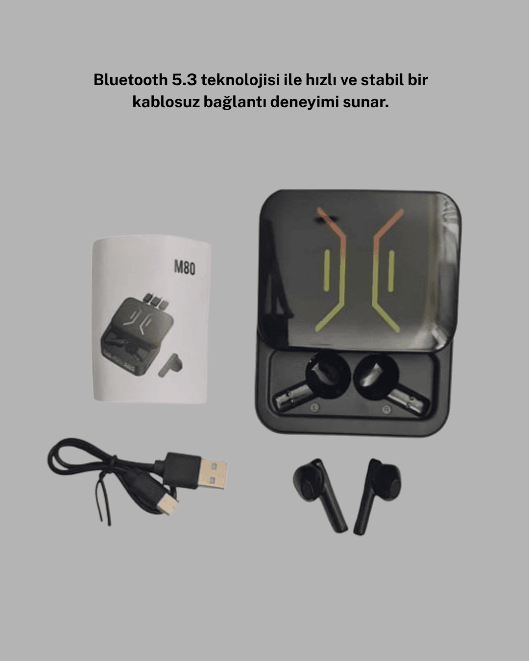 3’ü 1 Arada Kablolu ve Kablosuz Bluetooth 5.3 Kulaklık 6