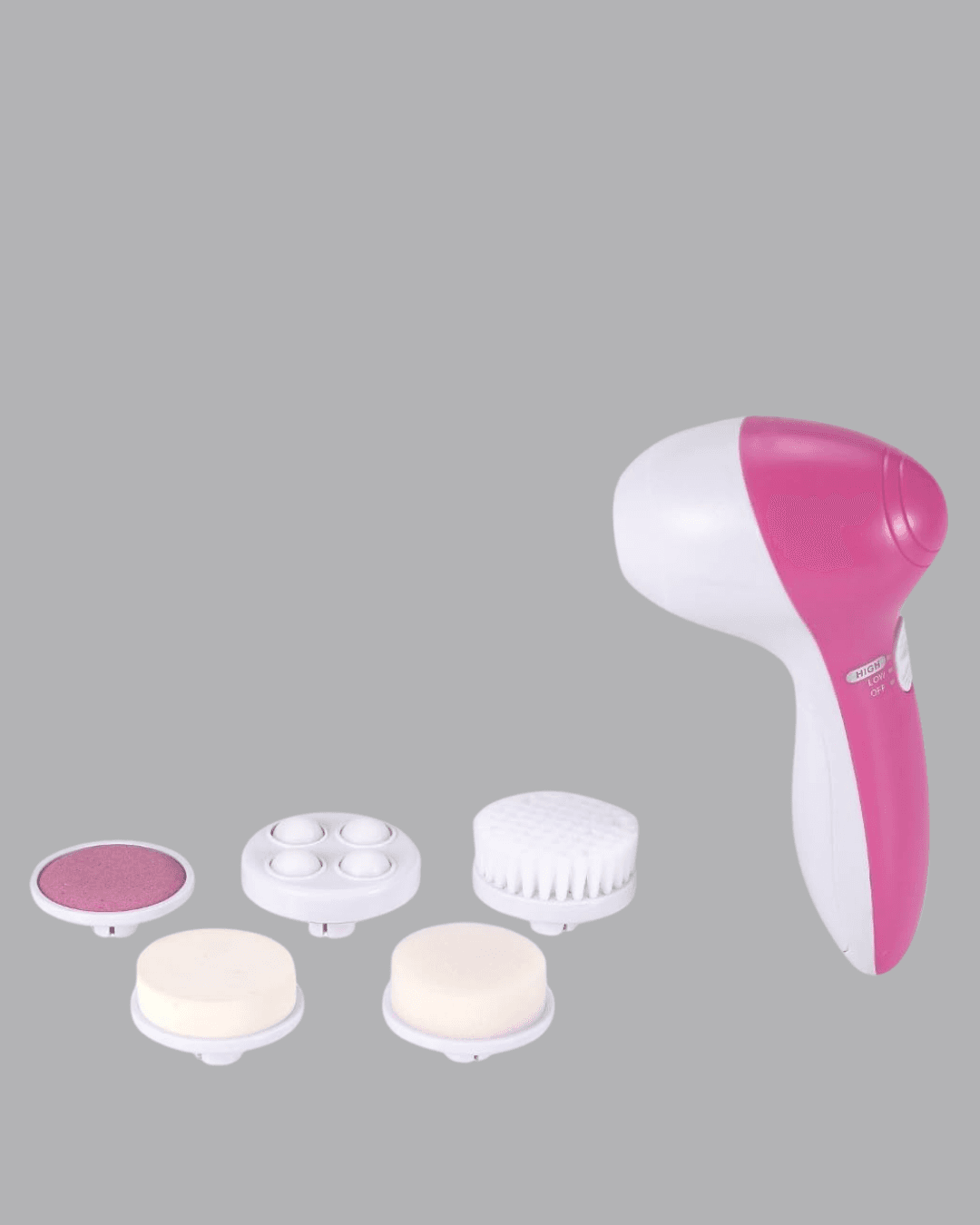 5’i 1 Arada Yüz Temizleme Cihazı – Masaj, Fırça, Peeling ve Krem Uygulama Aparatlı 6