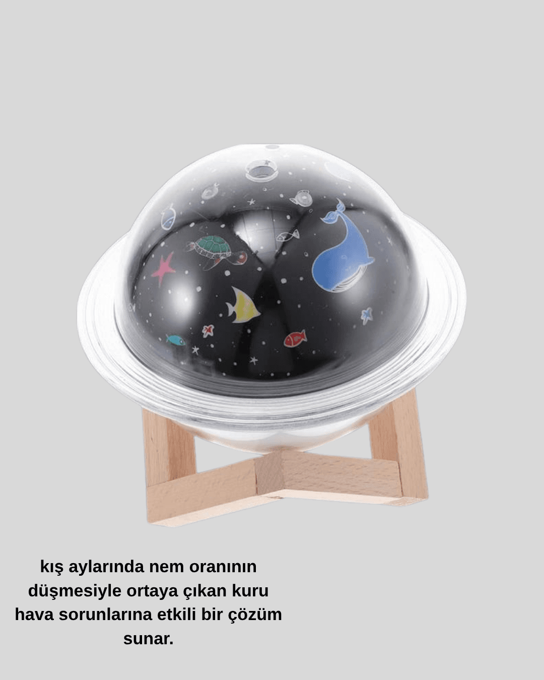 USB Projeksiyon Gece Lambası ve Hava Nemlendirici – Aromaterapi Destekli Taşınabilir Mini 6