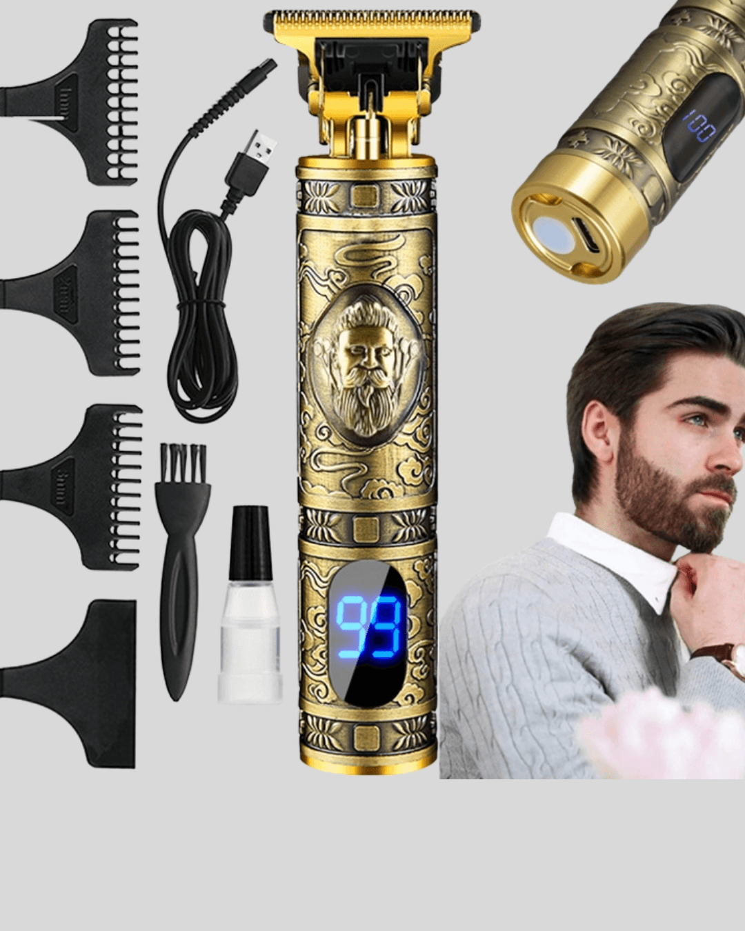 Profesyonel Kablosuz Tıraş Makinesi – 1-2 Saat Kesintisiz Kullanım 6
