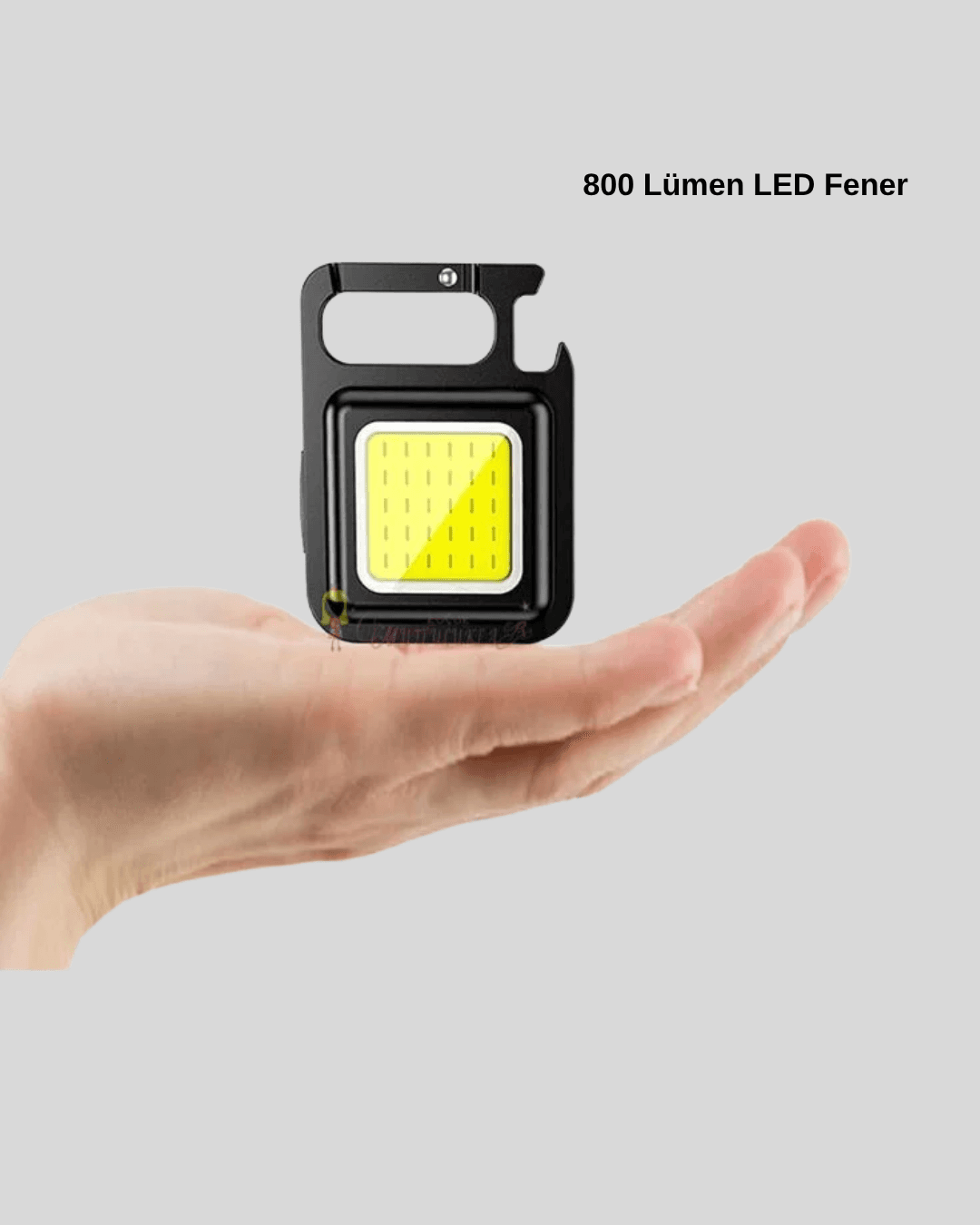 Mini 800 Lümen LED El Feneri – USB Şarjlı, 3 Kademeli Işık, Şişe Açacaklı Taşınabilir Tasarım 6