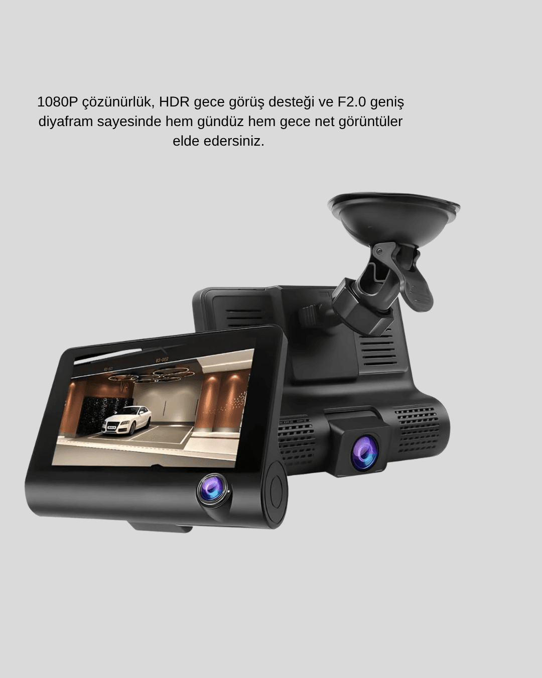 Araç DVR Kamerası 3’lü 170° Geniş Açılı Full HD ve Park Destekli 6
