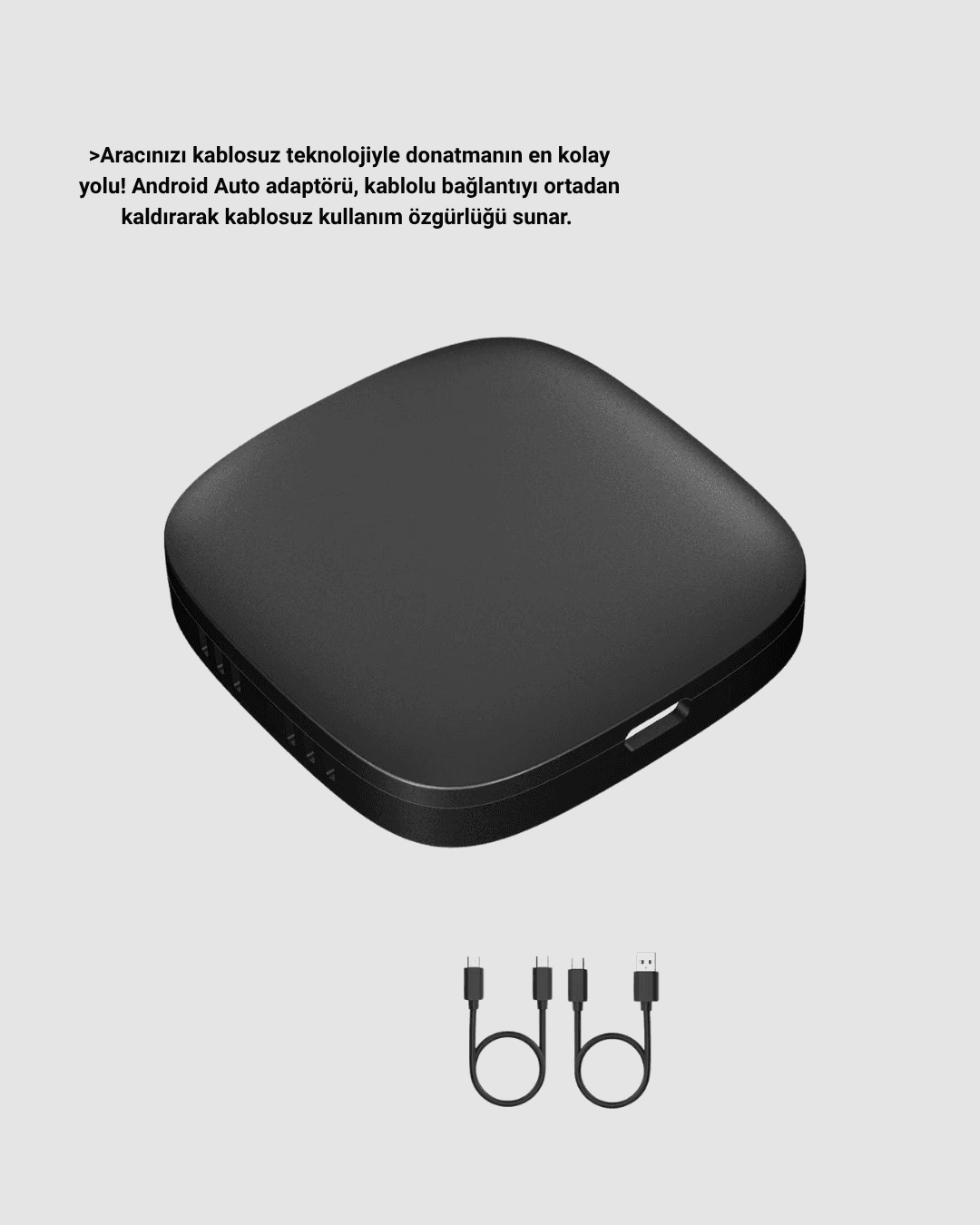 Android Auto Kablosuz Adaptör Bluetooth 5.0 ve 5.8GHz WiFi Destekli 6