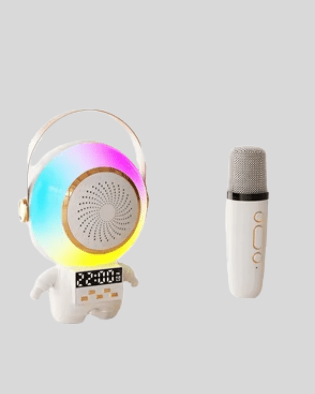 Kablosuz Mikrofonlu Astronot Tasarım Bluetooth Speaker Karaoke 4