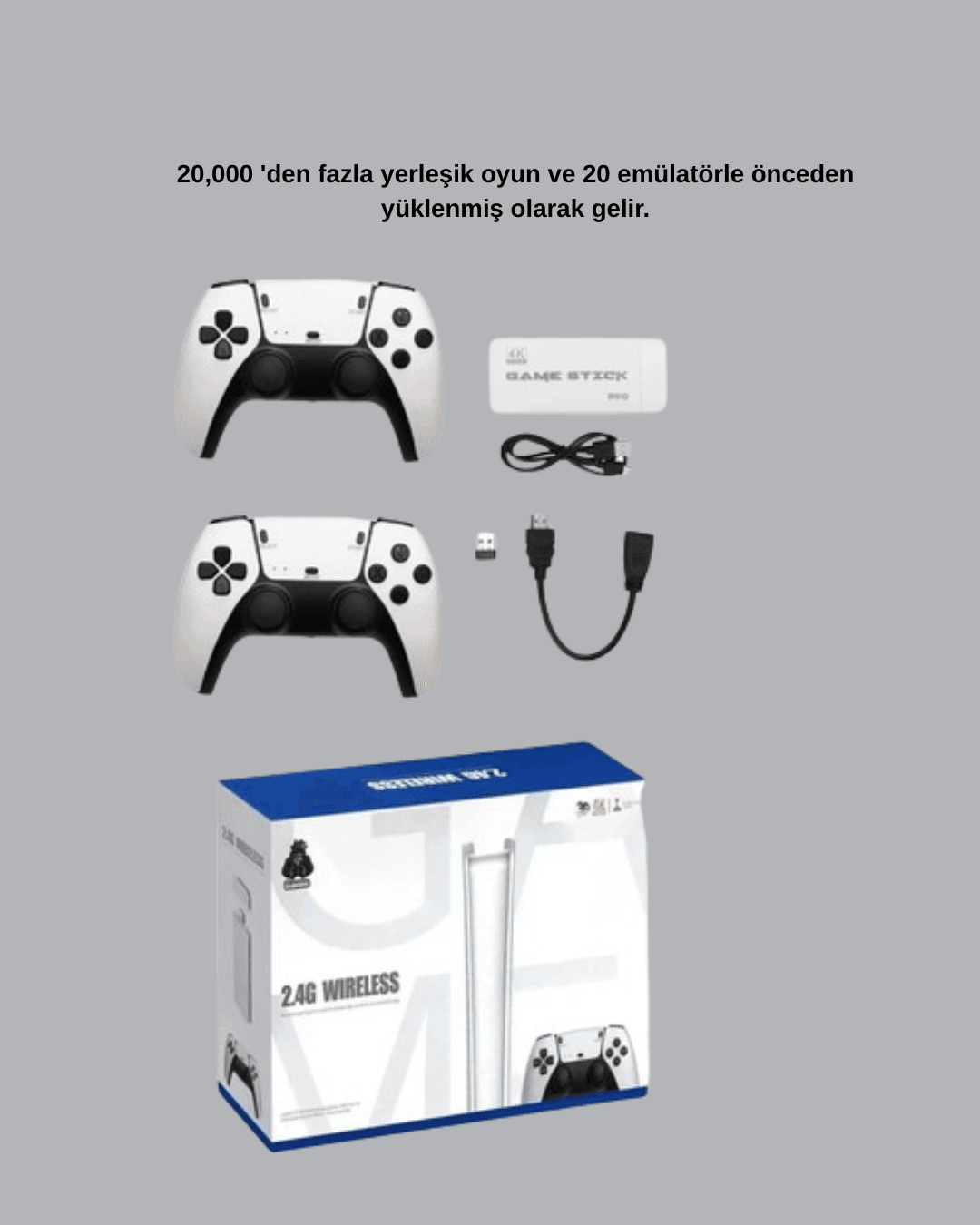2 Kablosuz Kollu HDMI Uyumlu M15 Oyun Konsolu 6
