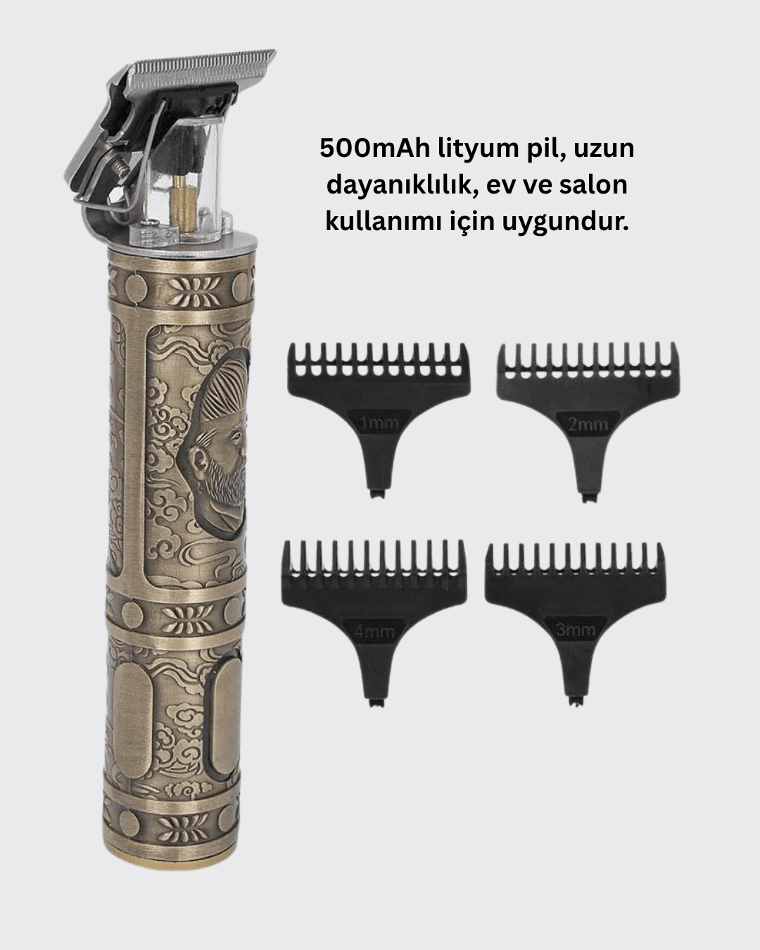 Kompakt Tasarımlı, Uzun Pil Ömürlü Saç Sakal Kesme Makinesi 5