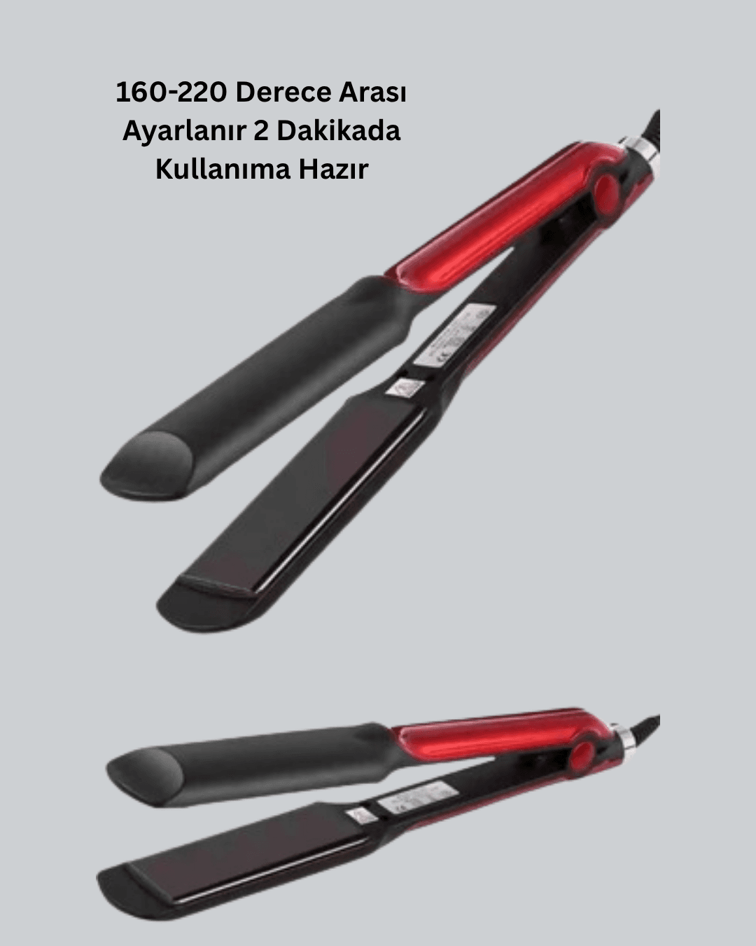 160°–220° Isı Ayarlı Saç Düzleştirici – Seyahat Tipi Hafif Model 5