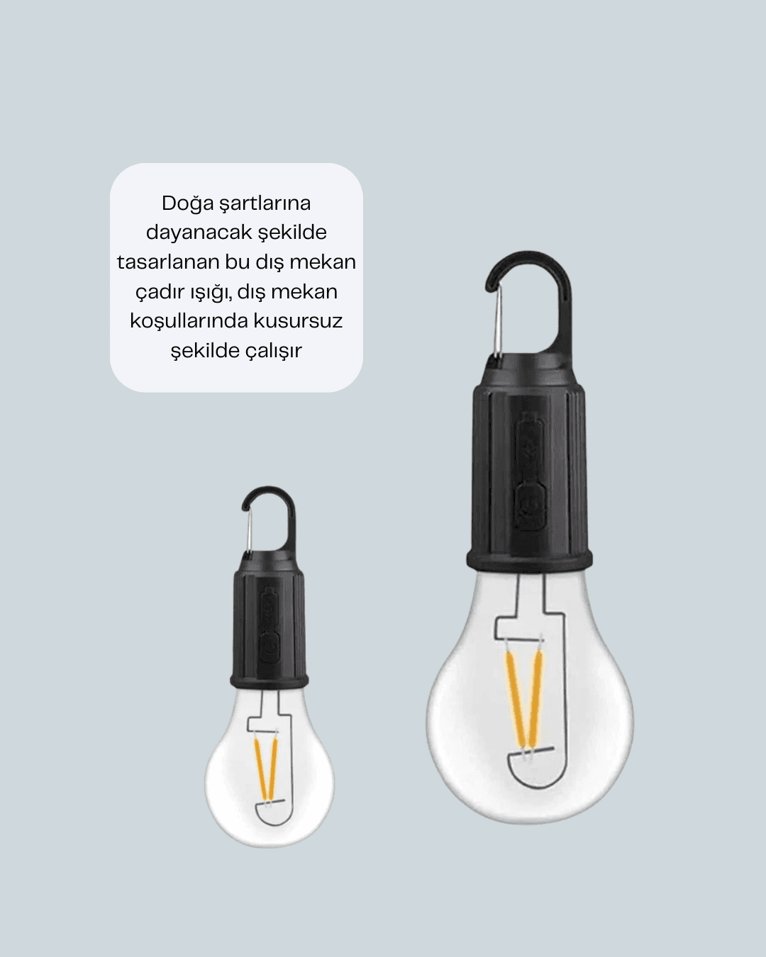 Taşınabilir Sıcak Işık Yayan Kamp Lambası 5
