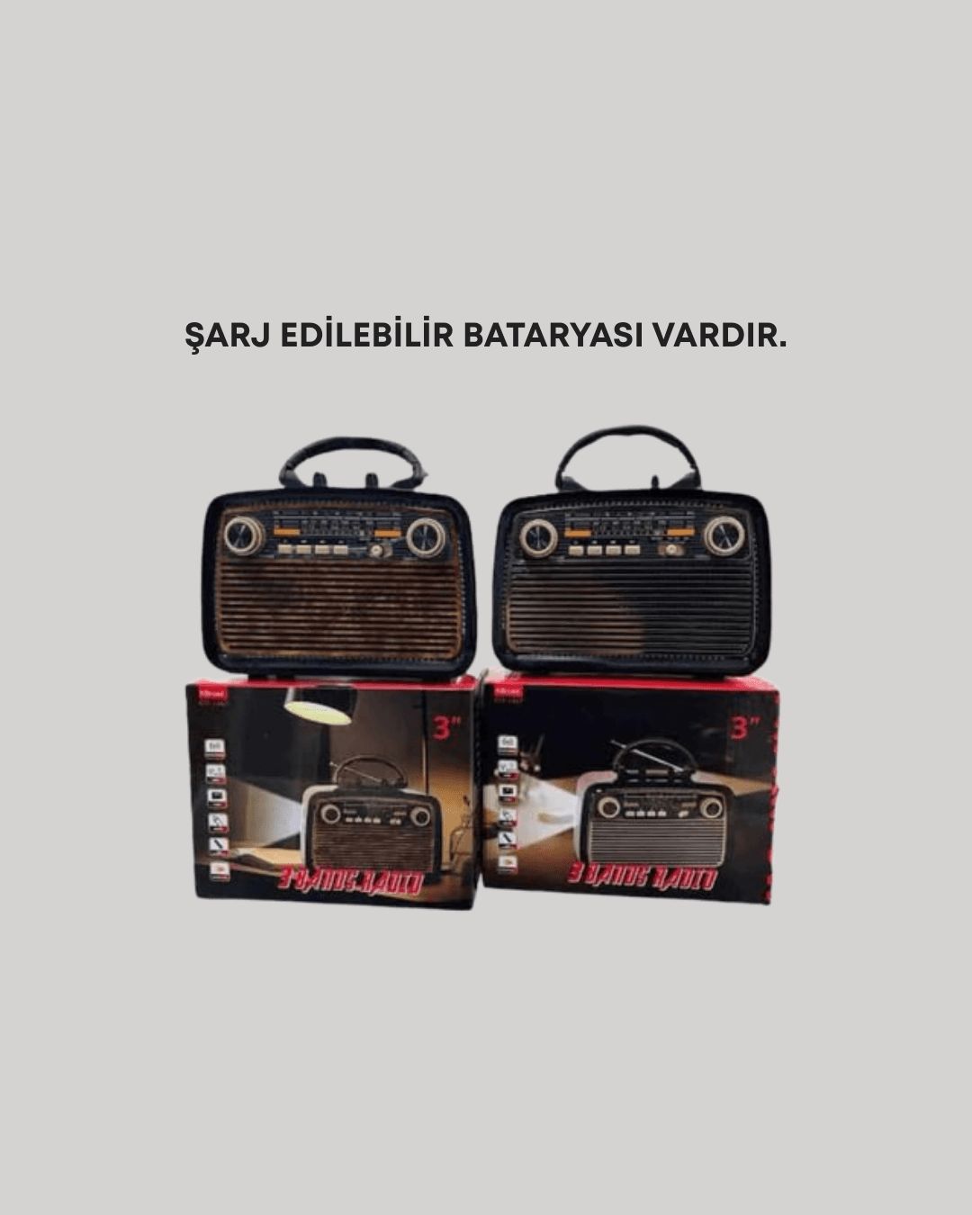 Bluetooth Bağlantılı Taşınabilir Hoparlör – FM/AM Radyo Özellikli, Şarj Edilebilir Batarya, 1 kg 5