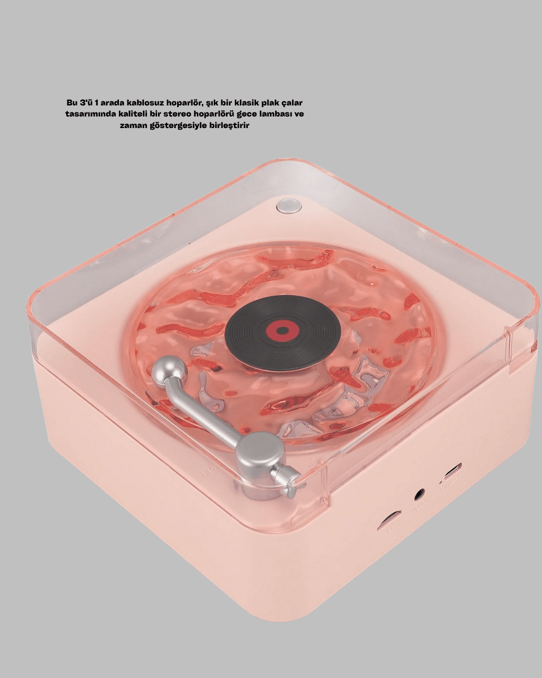 Retro Bluetooth Hoparlör PEMBE 4