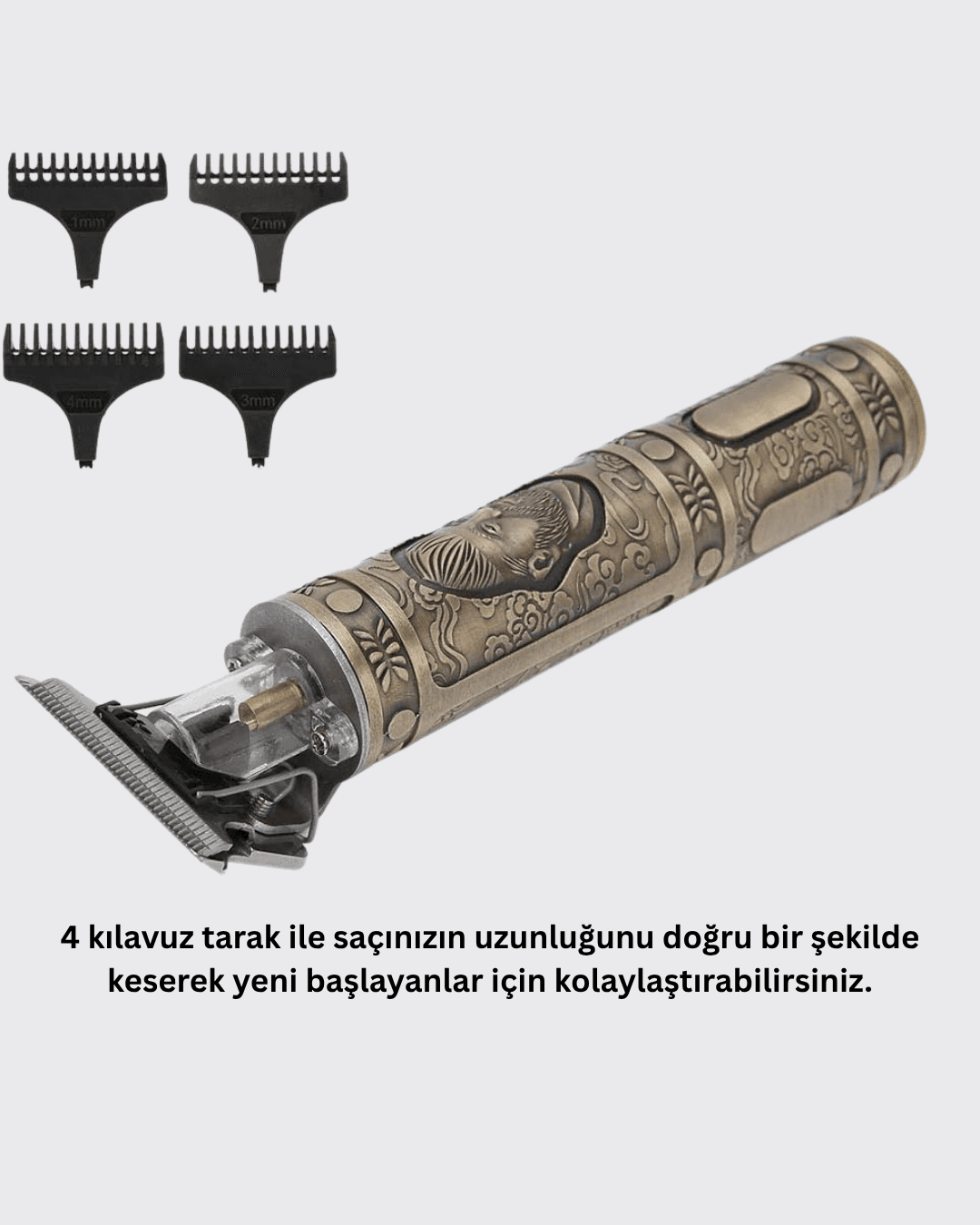 Kompakt Tasarımlı, Uzun Pil Ömürlü Saç Sakal Kesme Makinesi 4