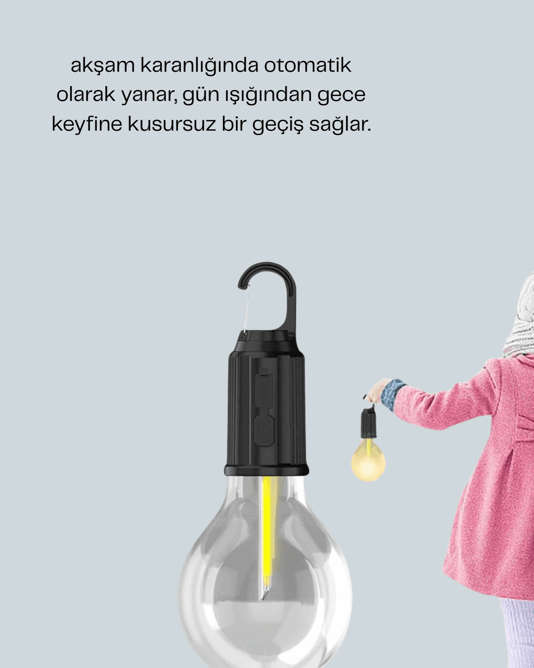 Taşınabilir Sıcak Işık Yayan Kamp Lambası 4