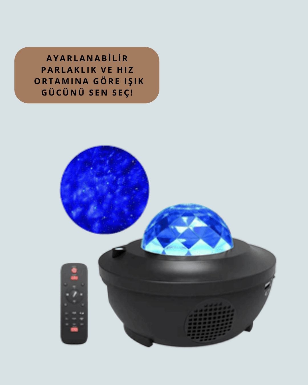 Yıldız & Okyanus Dalga Projektörü – Bluetooth / USB Hoparlörlü 6