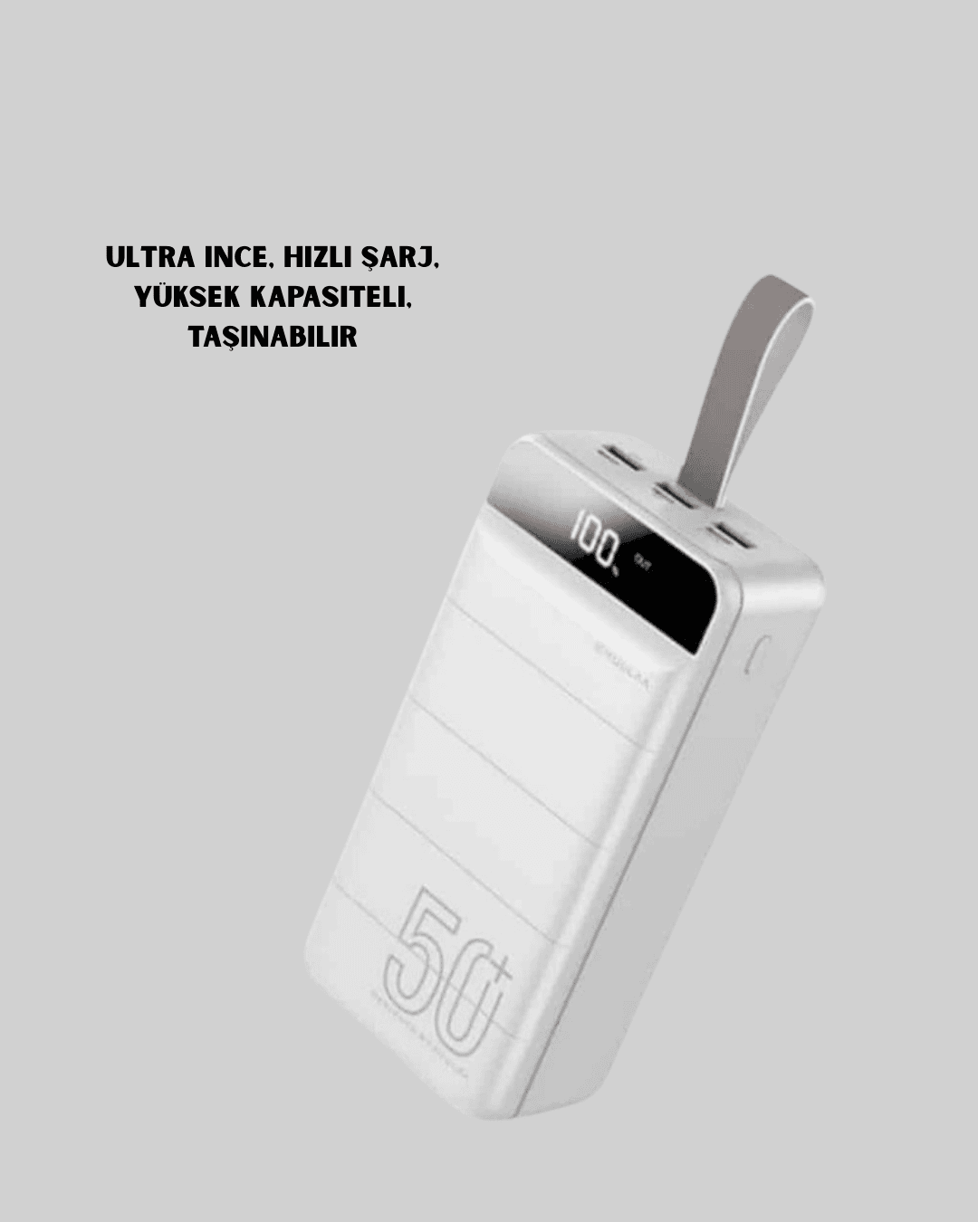50000mAh LED Göstergeli Taşınabilir Şarj Cihazı 4
