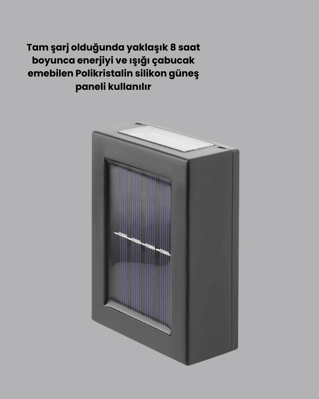 Şeffaf Abajurlu Duvar Tipi Solar Işık 5