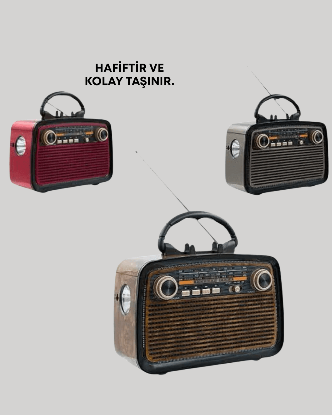 Bluetooth Bağlantılı Taşınabilir Hoparlör – FM/AM Radyo Özellikli, Şarj Edilebilir Batarya, 1 kg 4