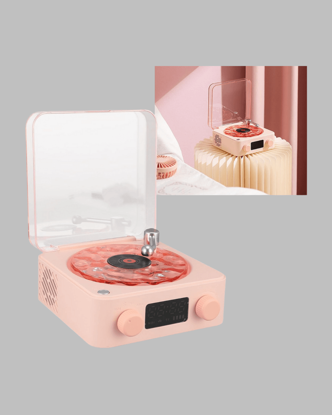 Retro Bluetooth Hoparlör PEMBE 5