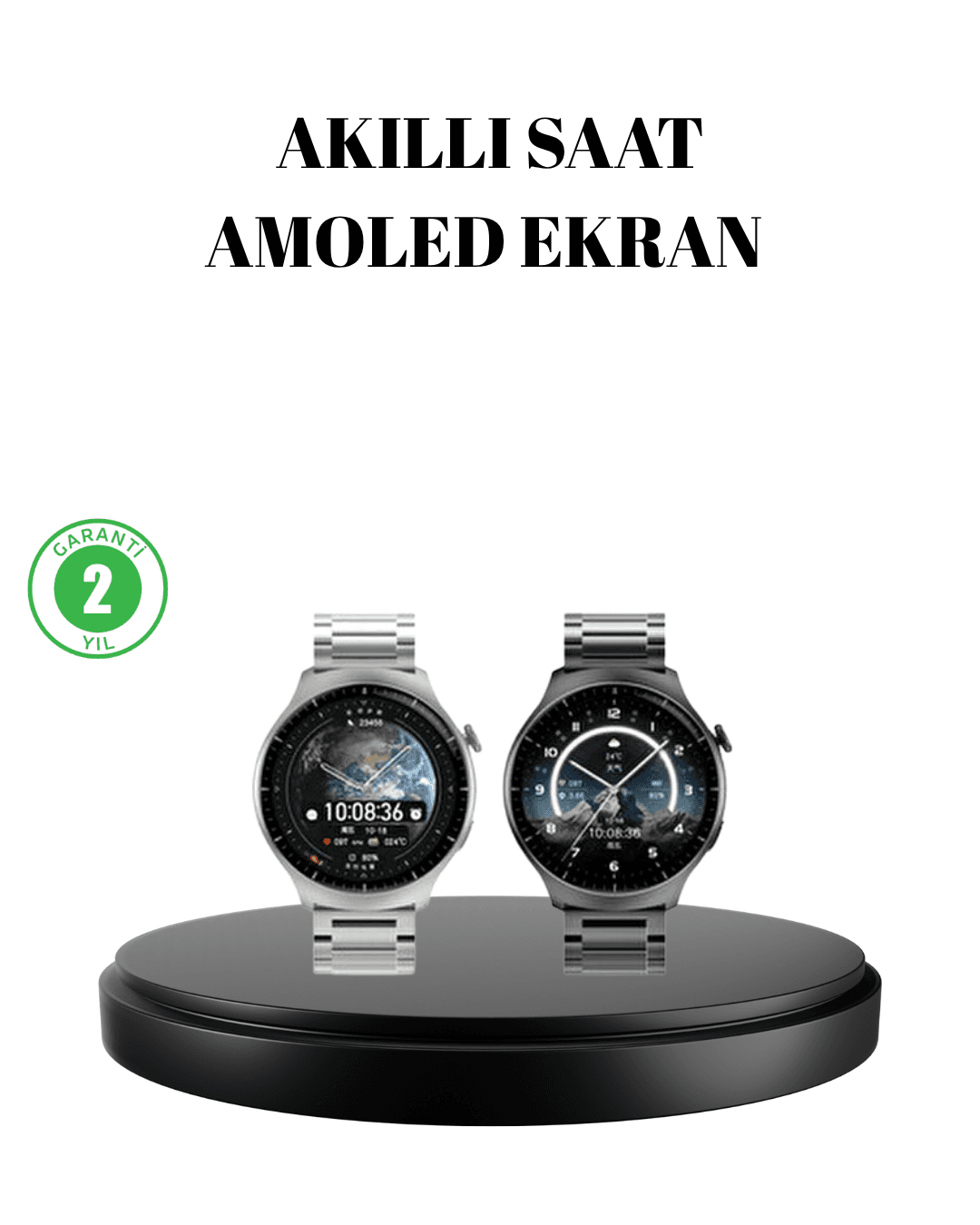 Kablosuz Şarjlı Bluetooth Görüşmeli Akıllı Saat – Android & iOS Uyumlu
