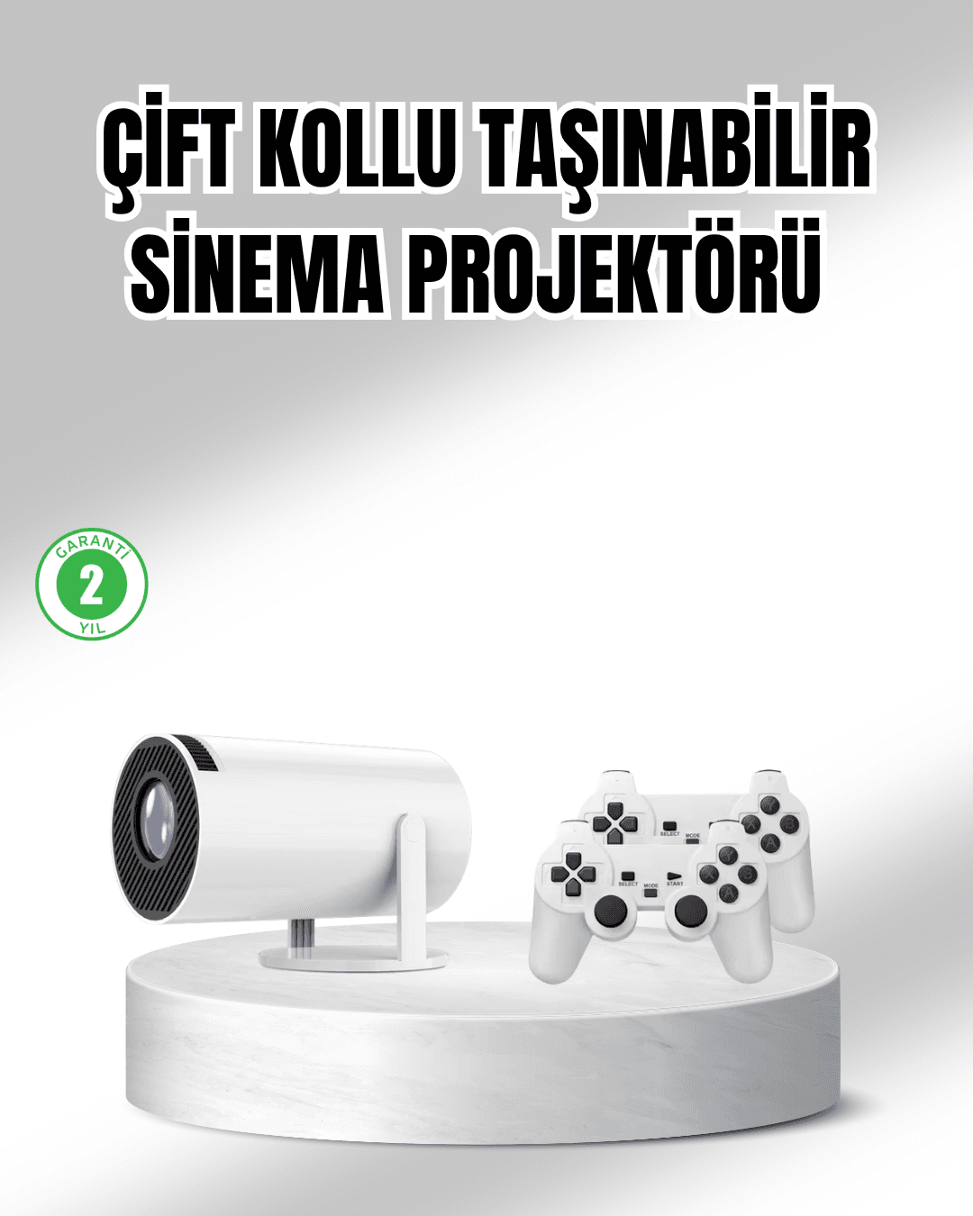 Projeksiyon Cihazı 4K Destekli Kablosuz Bağlantılı Bluetooth 5.0